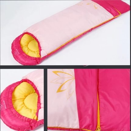 sac de couchage enfant coton fleur 15 160cm rose fille